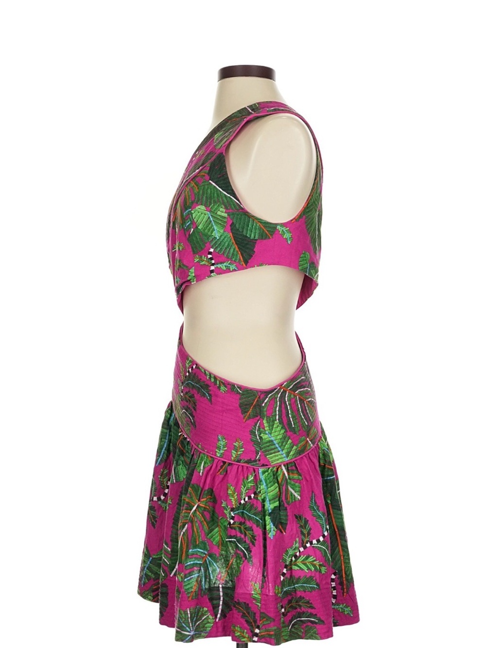 FARM Rio Tropical One-Shoulder Cutout Dress - Pink - Picture 3 of 5